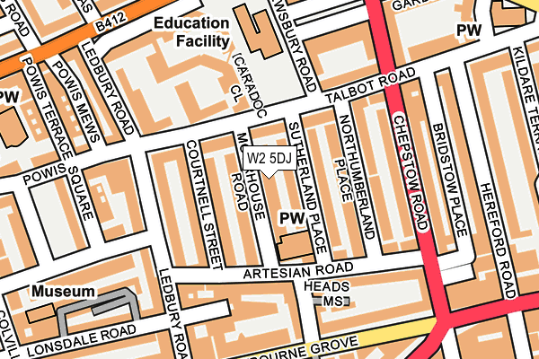 W2 5DJ map - OS OpenMap – Local (Ordnance Survey)