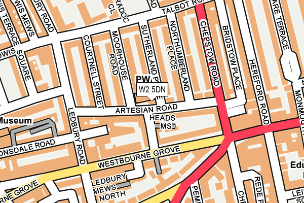 W2 5DN map - OS OpenMap – Local (Ordnance Survey)
