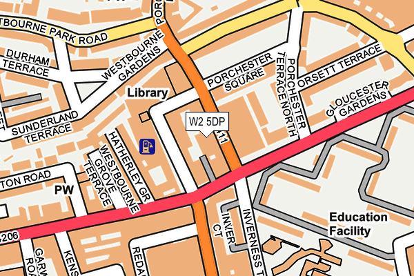 W2 5DP map - OS OpenMap – Local (Ordnance Survey)