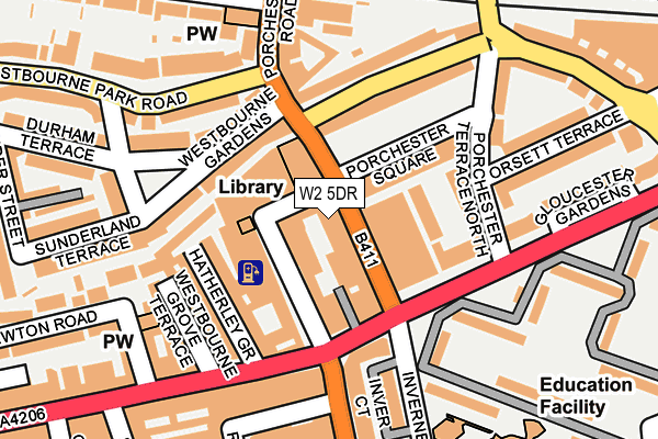 W2 5DR map - OS OpenMap – Local (Ordnance Survey)