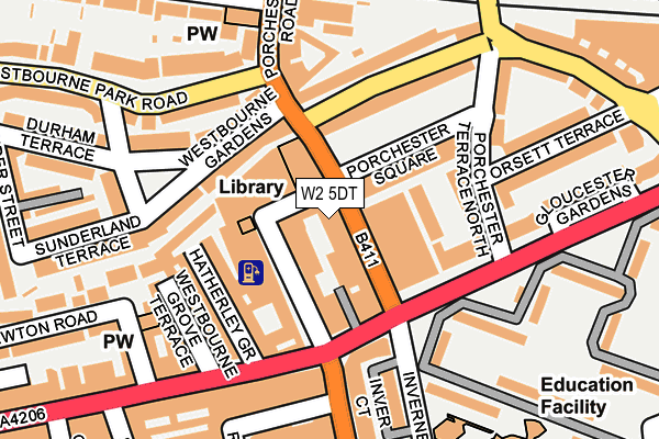 W2 5DT map - OS OpenMap – Local (Ordnance Survey)