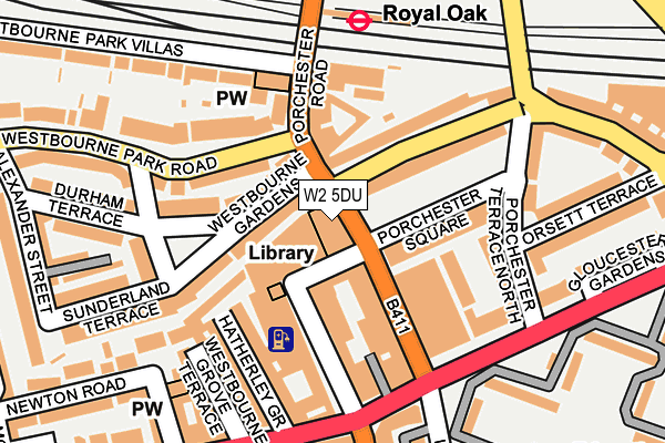 W2 5DU map - OS OpenMap – Local (Ordnance Survey)