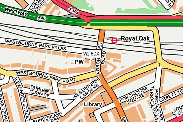 W2 5DX map - OS OpenMap – Local (Ordnance Survey)