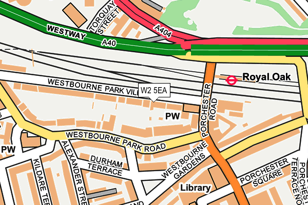 W2 5EA map - OS OpenMap – Local (Ordnance Survey)