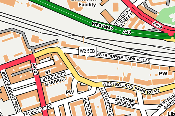 W2 5EB map - OS OpenMap – Local (Ordnance Survey)