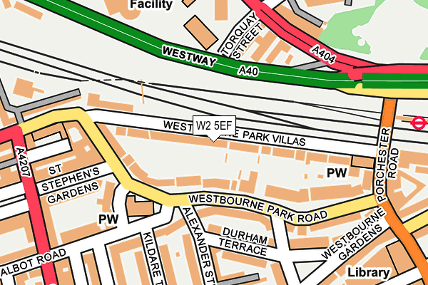 W2 5EF map - OS OpenMap – Local (Ordnance Survey)