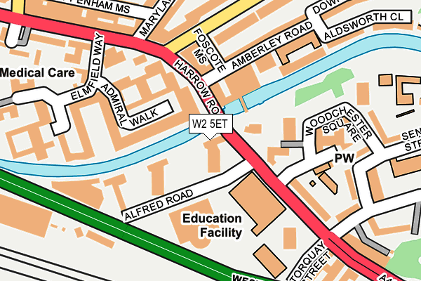 W2 5ET map - OS OpenMap – Local (Ordnance Survey)