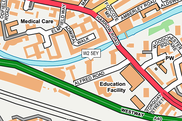 W2 5EY map - OS OpenMap – Local (Ordnance Survey)