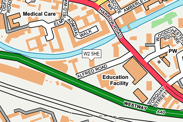 W2 5HE map - OS OpenMap – Local (Ordnance Survey)