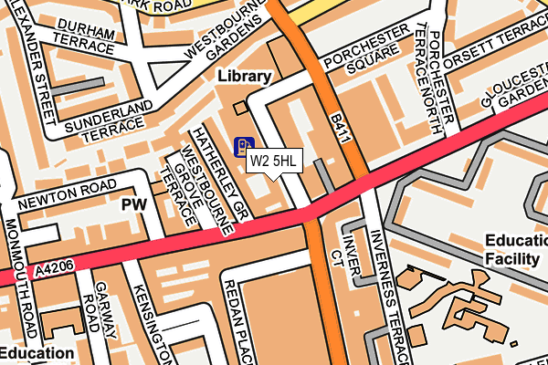 W2 5HL map - OS OpenMap – Local (Ordnance Survey)