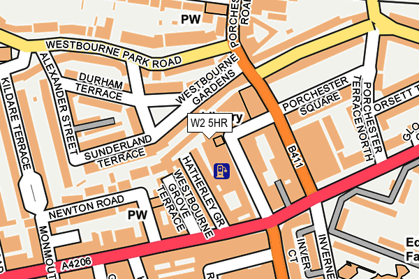 W2 5HR map - OS OpenMap – Local (Ordnance Survey)