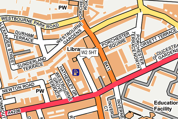 W2 5HT map - OS OpenMap – Local (Ordnance Survey)