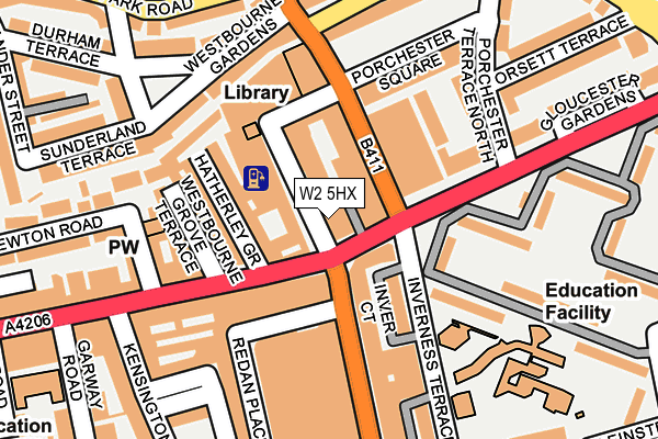 W2 5HX map - OS OpenMap – Local (Ordnance Survey)