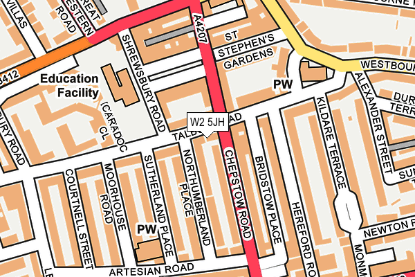 W2 5JH map - OS OpenMap – Local (Ordnance Survey)