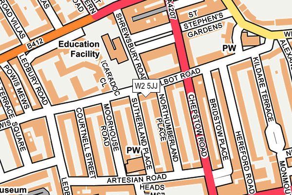 W2 5JJ map - OS OpenMap – Local (Ordnance Survey)