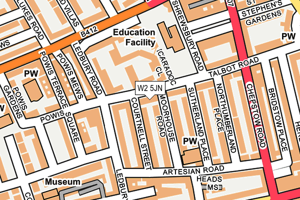 W2 5JN map - OS OpenMap – Local (Ordnance Survey)