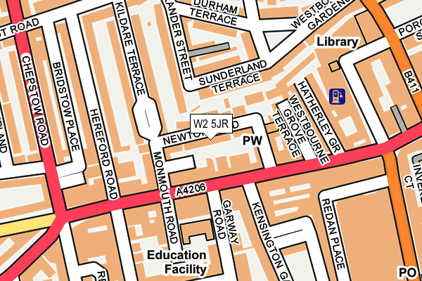 W2 5JR map - OS OpenMap – Local (Ordnance Survey)