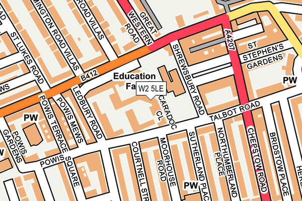 W2 5LE map - OS OpenMap – Local (Ordnance Survey)