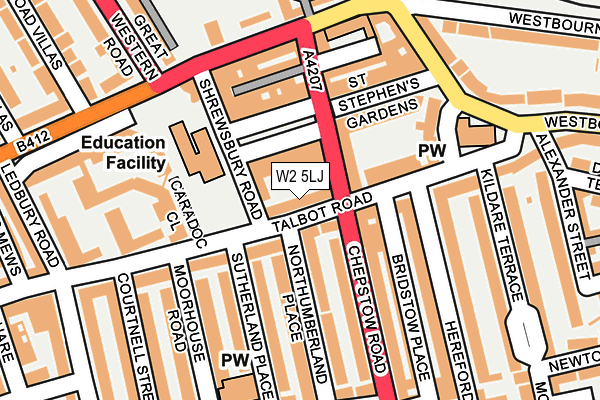 W2 5LJ map - OS OpenMap – Local (Ordnance Survey)