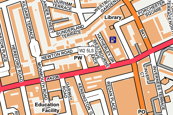 W2 5LS map - OS OpenMap – Local (Ordnance Survey)