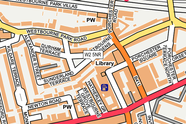 W2 5NR map - OS OpenMap – Local (Ordnance Survey)