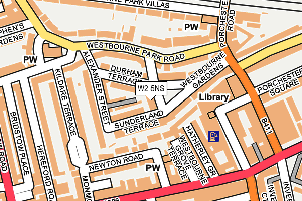 W2 5NS map - OS OpenMap – Local (Ordnance Survey)