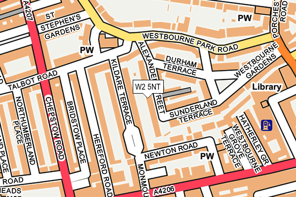 W2 5NT map - OS OpenMap – Local (Ordnance Survey)