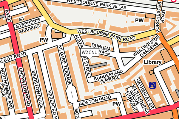 W2 5NU map - OS OpenMap – Local (Ordnance Survey)