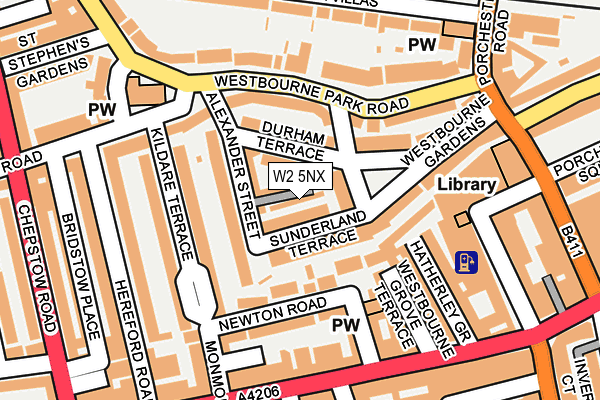 W2 5NX map - OS OpenMap – Local (Ordnance Survey)