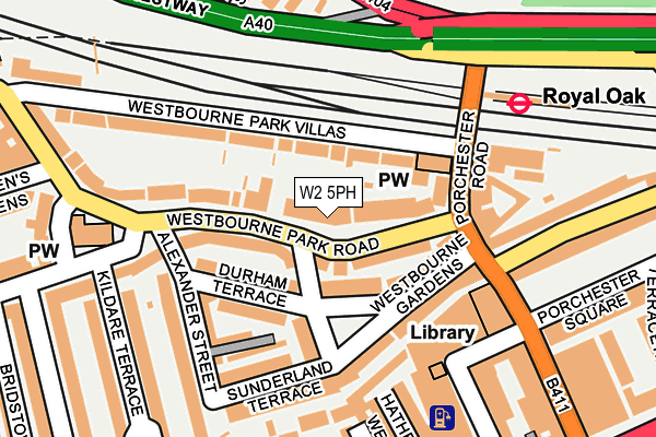 W2 5PH map - OS OpenMap – Local (Ordnance Survey)