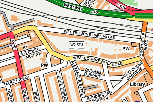 W2 5PJ map - OS OpenMap – Local (Ordnance Survey)