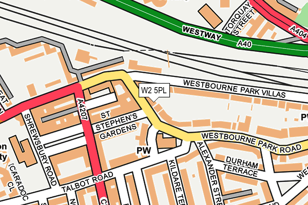 W2 5PL map - OS OpenMap – Local (Ordnance Survey)