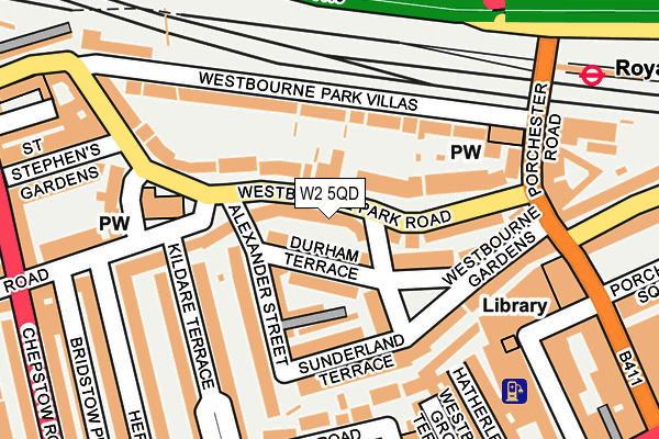 W2 5QD map - OS OpenMap – Local (Ordnance Survey)