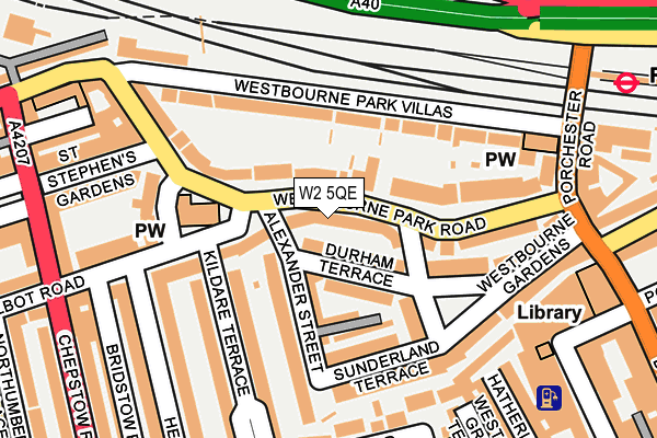 W2 5QE map - OS OpenMap – Local (Ordnance Survey)