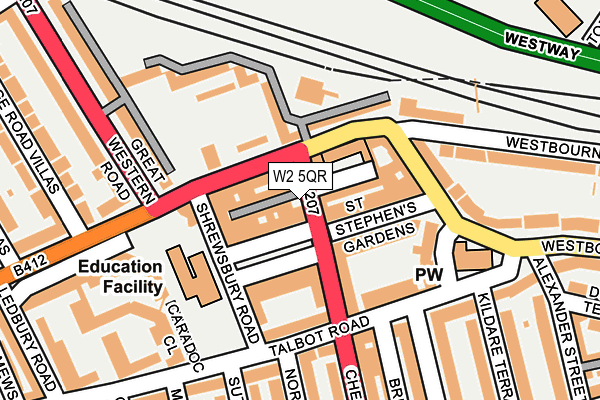 W2 5QR map - OS OpenMap – Local (Ordnance Survey)