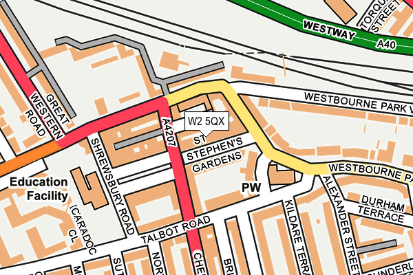 W2 5QX map - OS OpenMap – Local (Ordnance Survey)