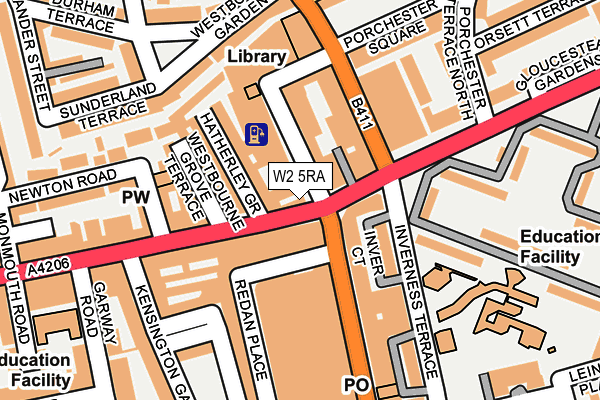 W2 5RA map - OS OpenMap – Local (Ordnance Survey)