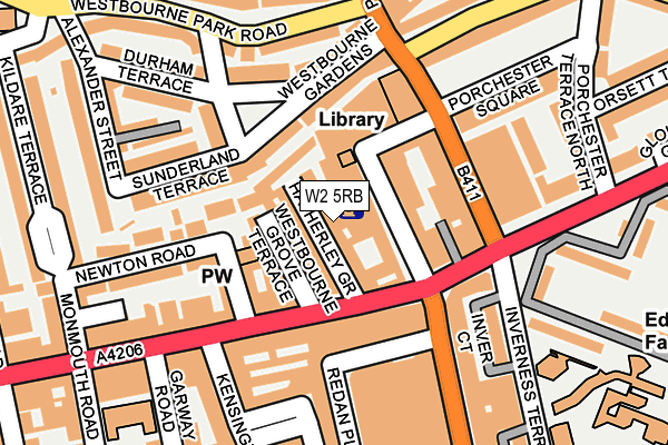 W2 5RB map - OS OpenMap – Local (Ordnance Survey)