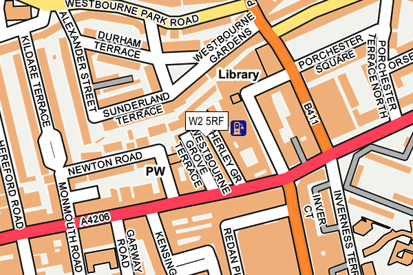 W2 5RF map - OS OpenMap – Local (Ordnance Survey)