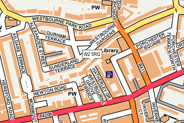 W2 5RQ map - OS OpenMap – Local (Ordnance Survey)