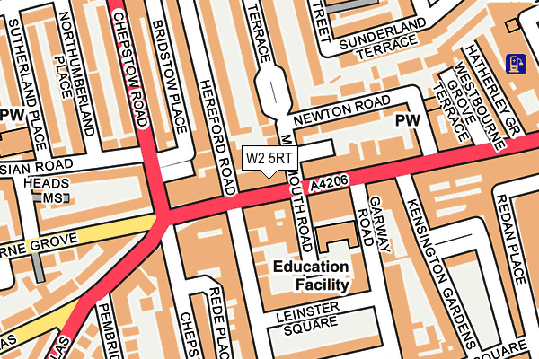 W2 5RT map - OS OpenMap – Local (Ordnance Survey)
