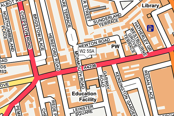 W2 5SA map - OS OpenMap – Local (Ordnance Survey)