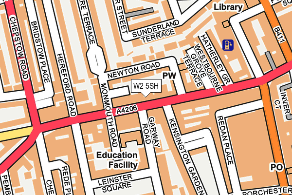 W2 5SH map - OS OpenMap – Local (Ordnance Survey)