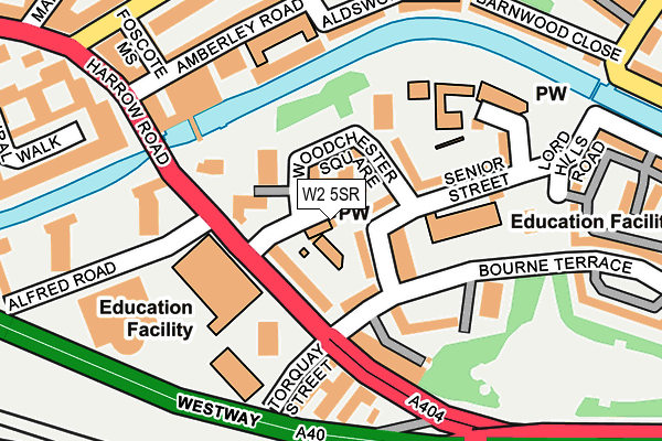 W2 5SR map - OS OpenMap – Local (Ordnance Survey)