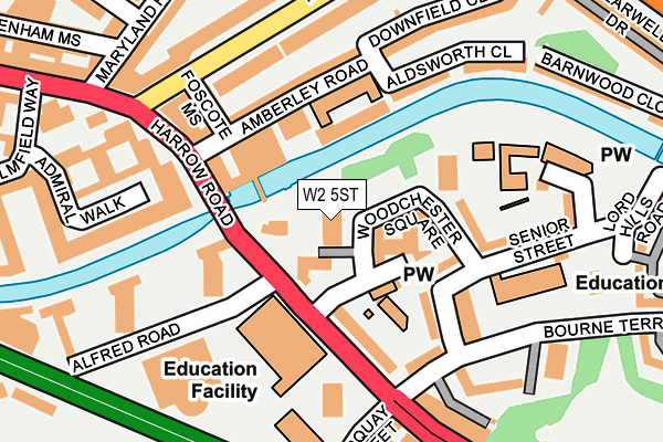 W2 5ST map - OS OpenMap – Local (Ordnance Survey)