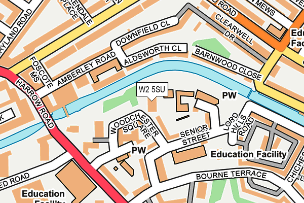 W2 5SU map - OS OpenMap – Local (Ordnance Survey)