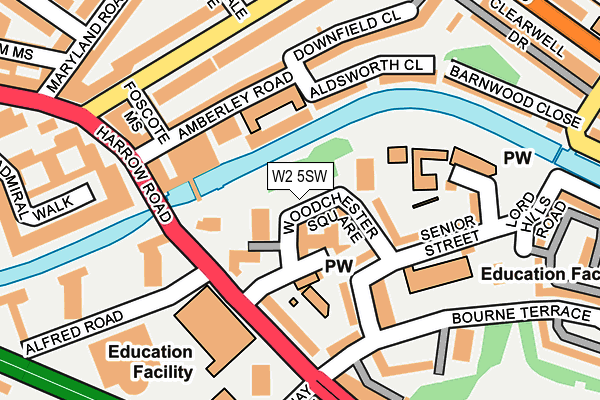W2 5SW map - OS OpenMap – Local (Ordnance Survey)