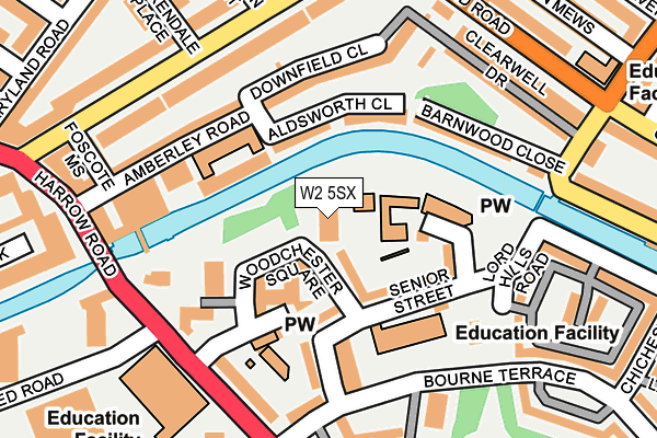 W2 5SX map - OS OpenMap – Local (Ordnance Survey)