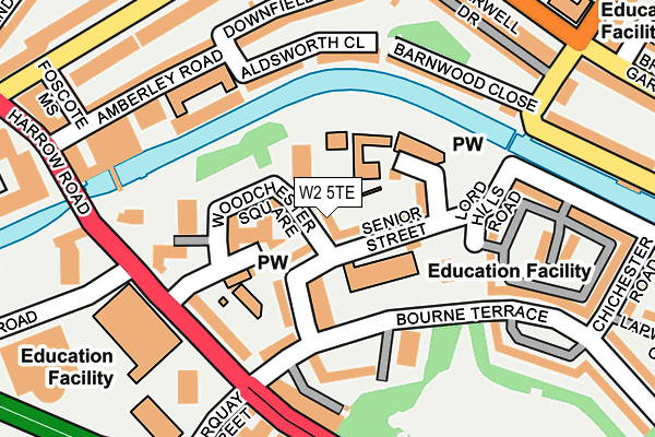 W2 5TE map - OS OpenMap – Local (Ordnance Survey)