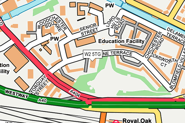 W2 5TG map - OS OpenMap – Local (Ordnance Survey)